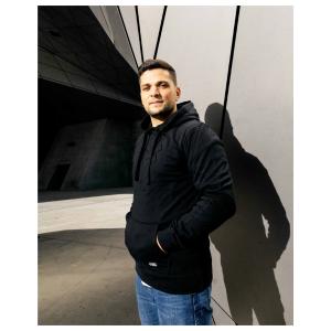 Sweatshirt à capuche homme 3D NOIR L