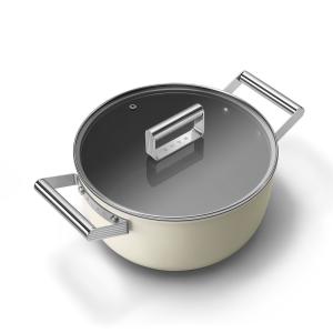 Faitouts 24 cm Esthétique Années 50 crème mat