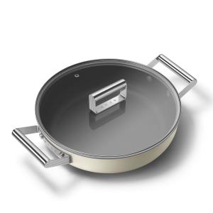 Sauteuse 28 cm Esthétique Années 50 crème mat