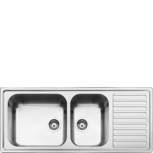 Evier encastrable  Esthétique Universel 116 cm inox