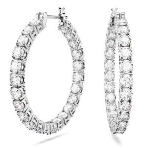 Boucles d'oreille créoles Matrix, taille ronde,