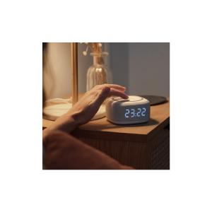 Réveil lumineux zen rise gris blanc