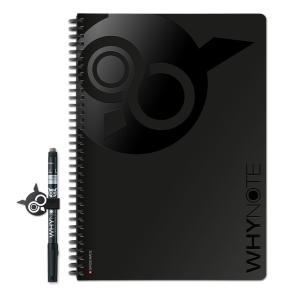 Bloc-notes effaçable et réutillisable A4 - noir