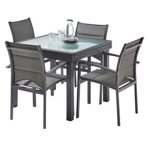 Mobilier de jardin Ensemble Modulo T4/8+F4 Verre