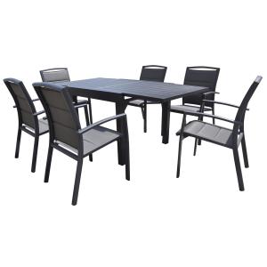 Mobilier de jardin Ensemble Modulo T6/10+F6 Full Alu Gris