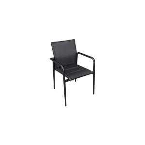 Ensemble de jardin Modulo alu noir + 6 fauteuils