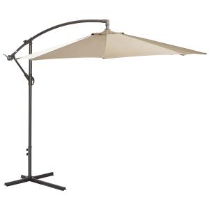 Parasol déporté Rond 270 cm taupe
