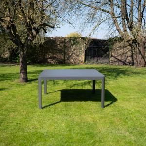 Table de jardin COMO carrée/rectangle 4/8p gris