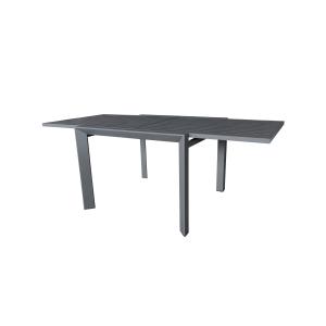 Salon de jardin Modulo alu gris table + 8 fauteuils