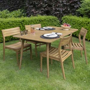 Ensemble de jardin NAPLES teck massif 4/6p